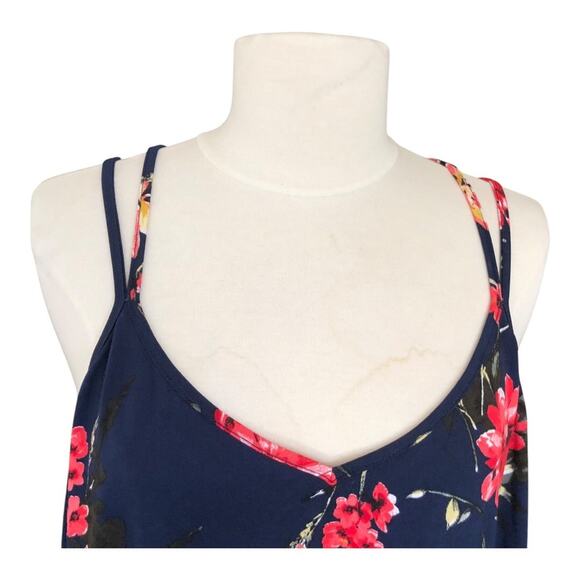 Papermoon NWT Women’s Basima Back Detail Navy Floral Strappy Knit Top Size 3X - Picture 4 of 12